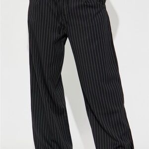 Black Pinstripe Pants